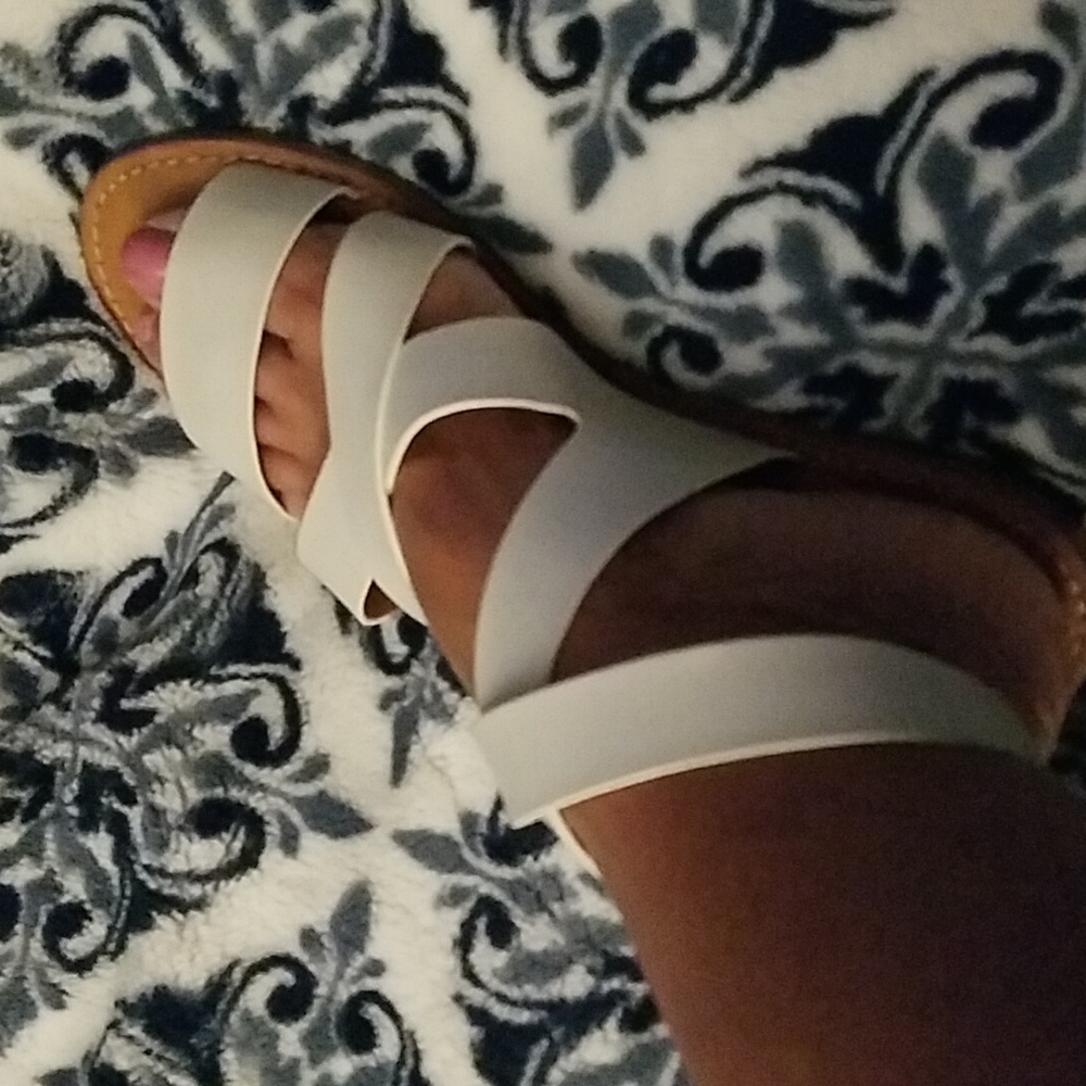 Report white sandals